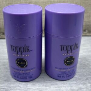 Toppik Hair Filler Volumizing Micro-Fibers Black 0.42oz 12g Set of 2 67820011106